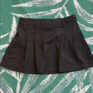 Grey Pleated Mini Skirt